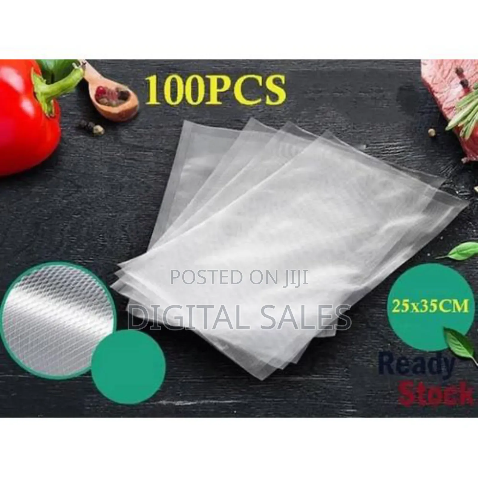 30cm X 20cm Vacuum Sealer Bags for Food Storage (100 Pieces)