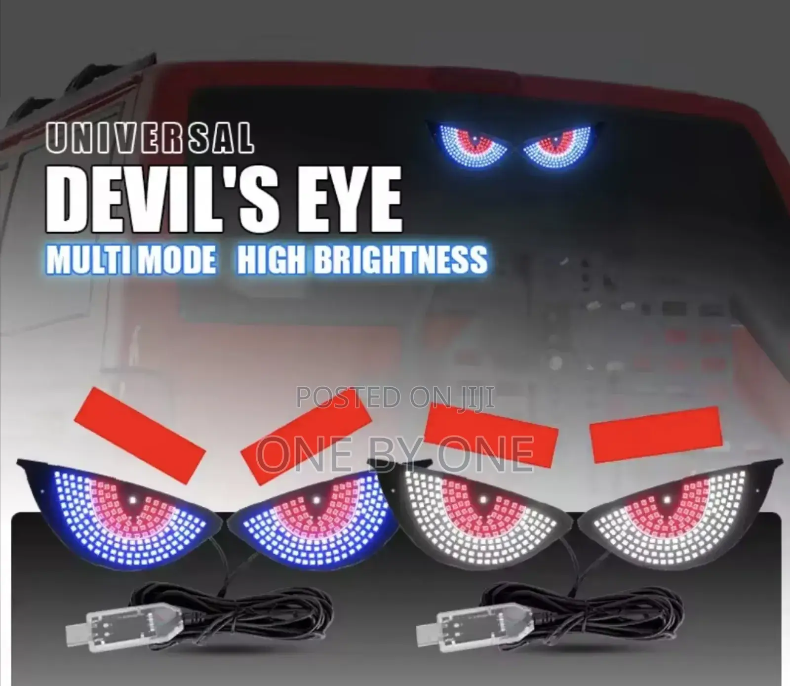 Devil's Eye Car Back Window Expression Lights Led Strips Light