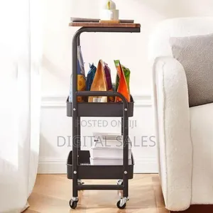 3-tier Rolling Utility Cart - Multicolor