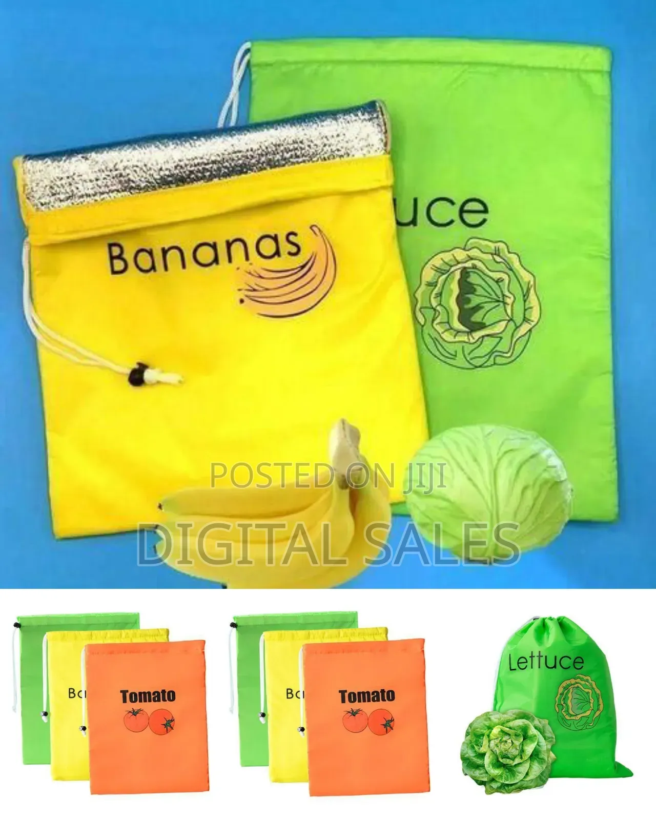 Reusable Food Storage Bag for Produce and Refrigeration