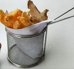 Set of Six Stainless Steel Mini Frying/Serving Baskets