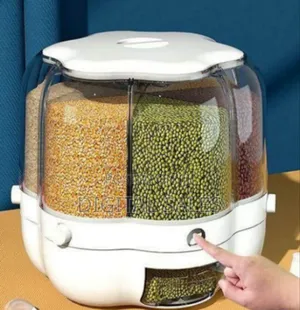 Multi-Functional Rotating Grain Dispenser and Dry Food Storage .