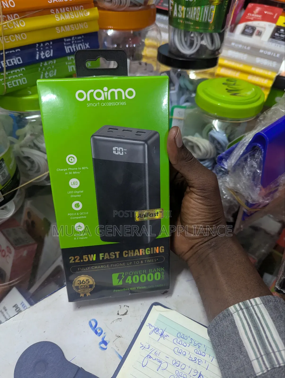 Oraimo 22.5w 40000mah Power Bank