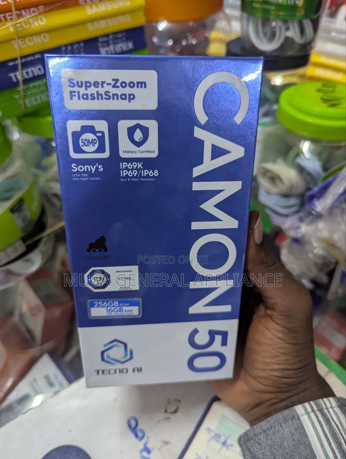 New Tecno Camon 50 256 GB Black