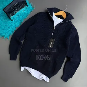 Huffa Brand Men's Knitwear Half-Zipper Sweater