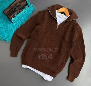 Huffa Brand Men's Knitwear Half-Zipper Sweater
