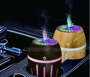 Elegant Wooden Hearts Ultrasonic Humidifier With Multicolor Led Light
