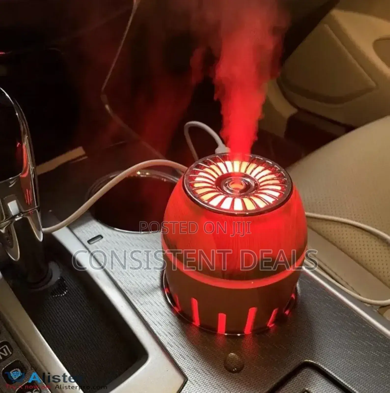 Elegant Wooden Hearts Ultrasonic Humidifier With Multicolor Led Light