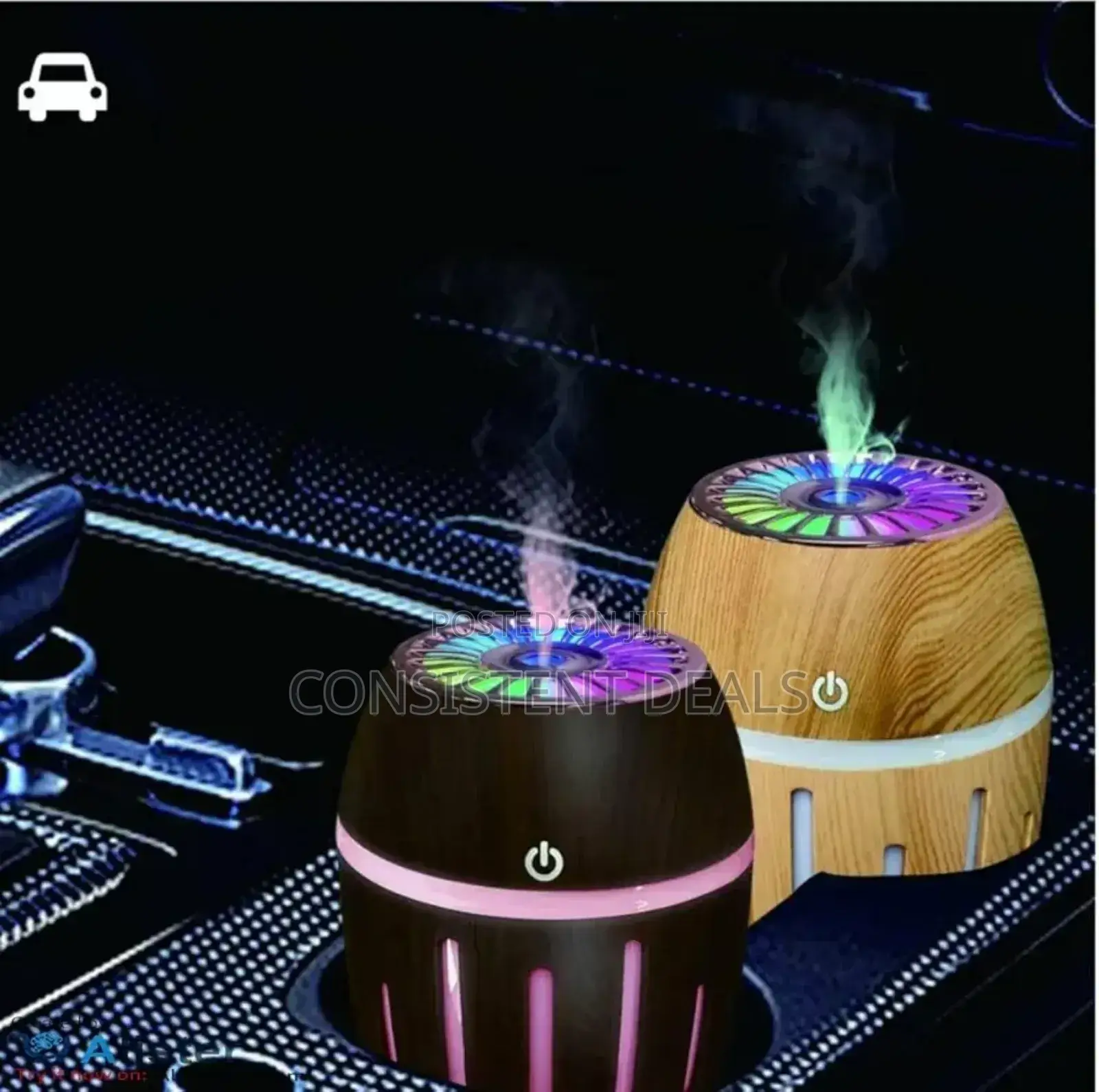 Elegant Wooden Hearts Ultrasonic Humidifier With Multicolor Led Light