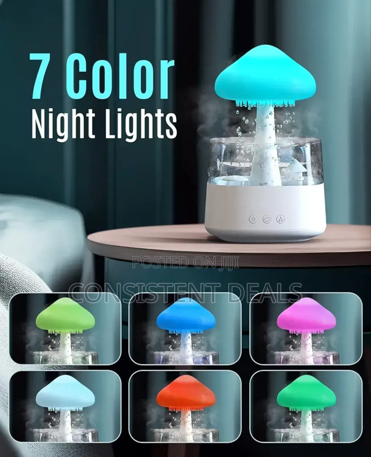 Rain Cloud Humidifier, Raining Cloud Rgb Night Light Aromatherapy
