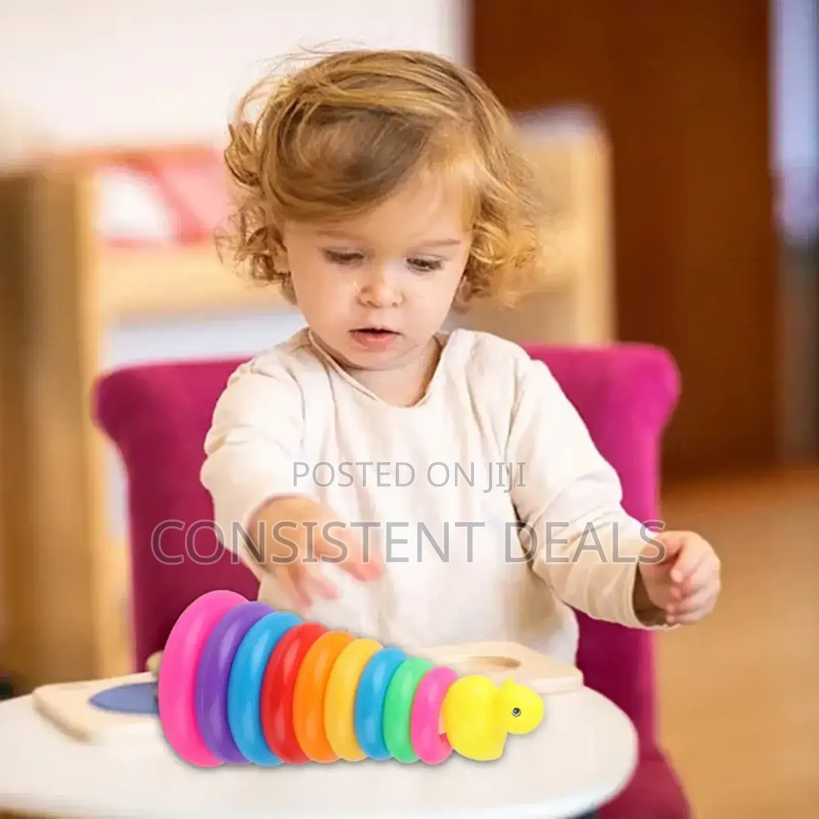 Muted Of Toys Children's Ring Throwing And Size Matching Game