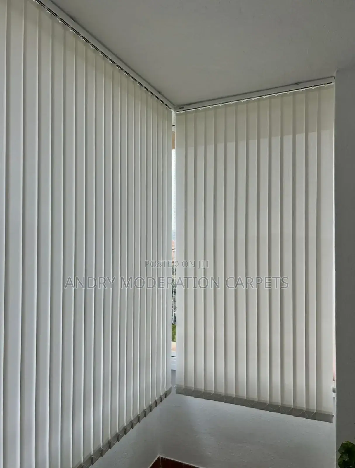 Executive White Office Blind Curtains