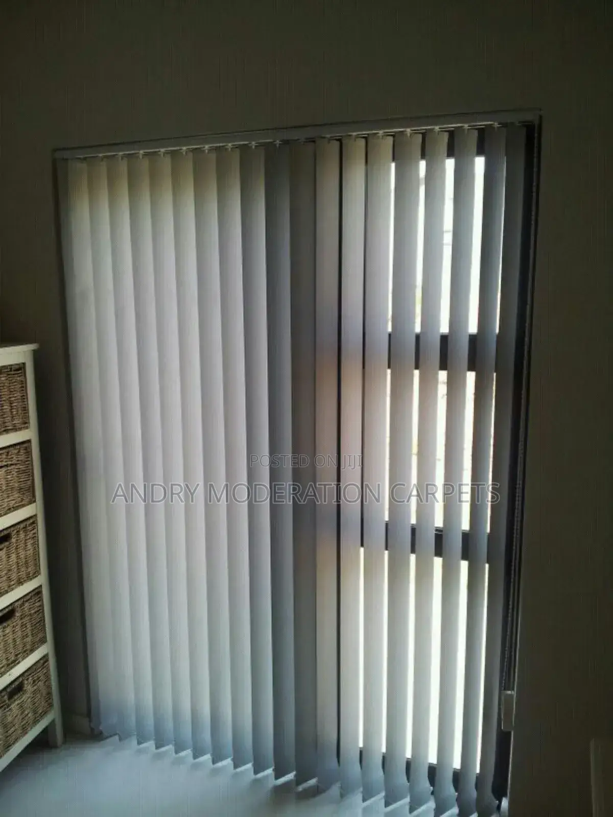Dark Grey Vertical Blind Curtains