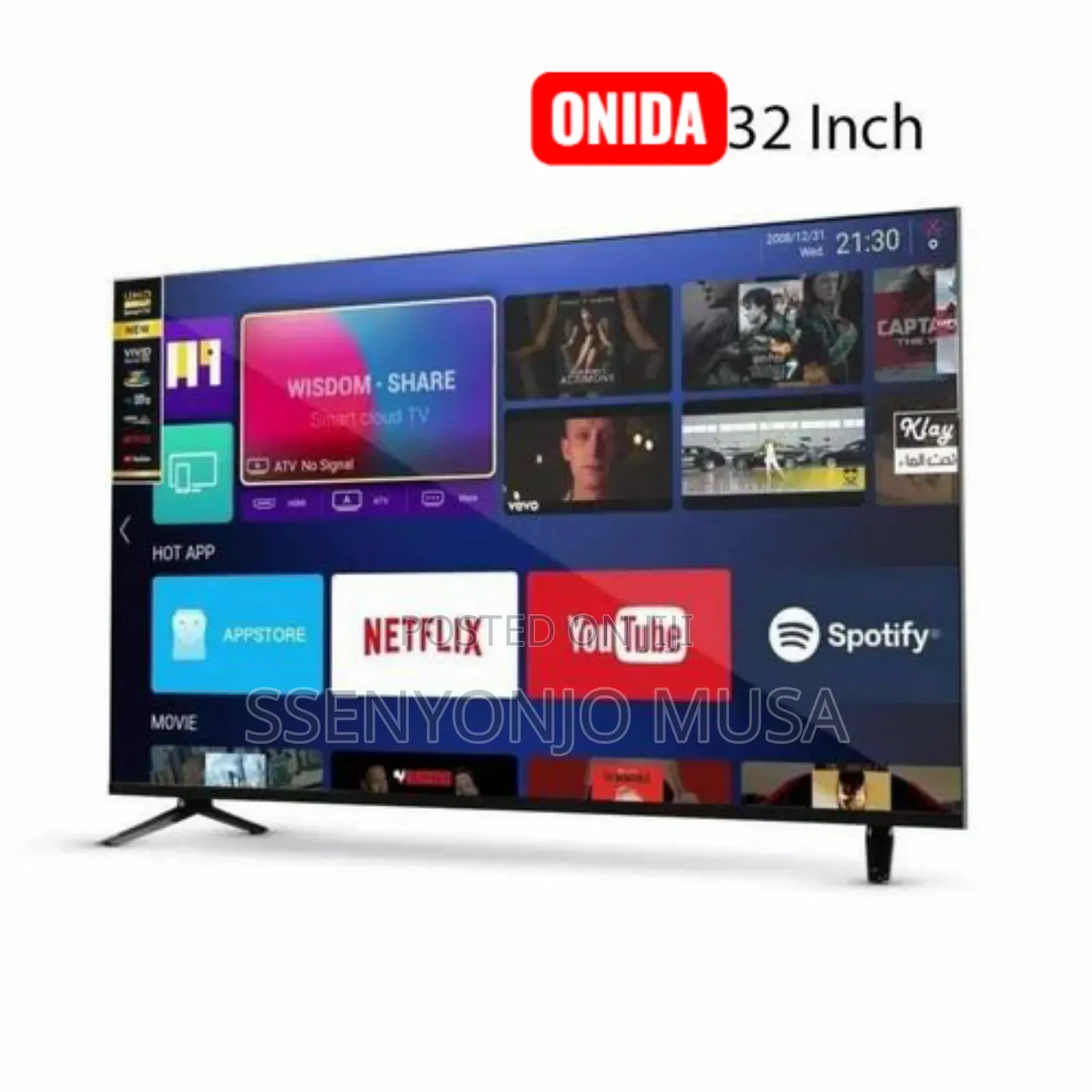 Önida Smart Tv 32-Inch 32f1 Frameless Android 14 – Quad Core, Hdmi