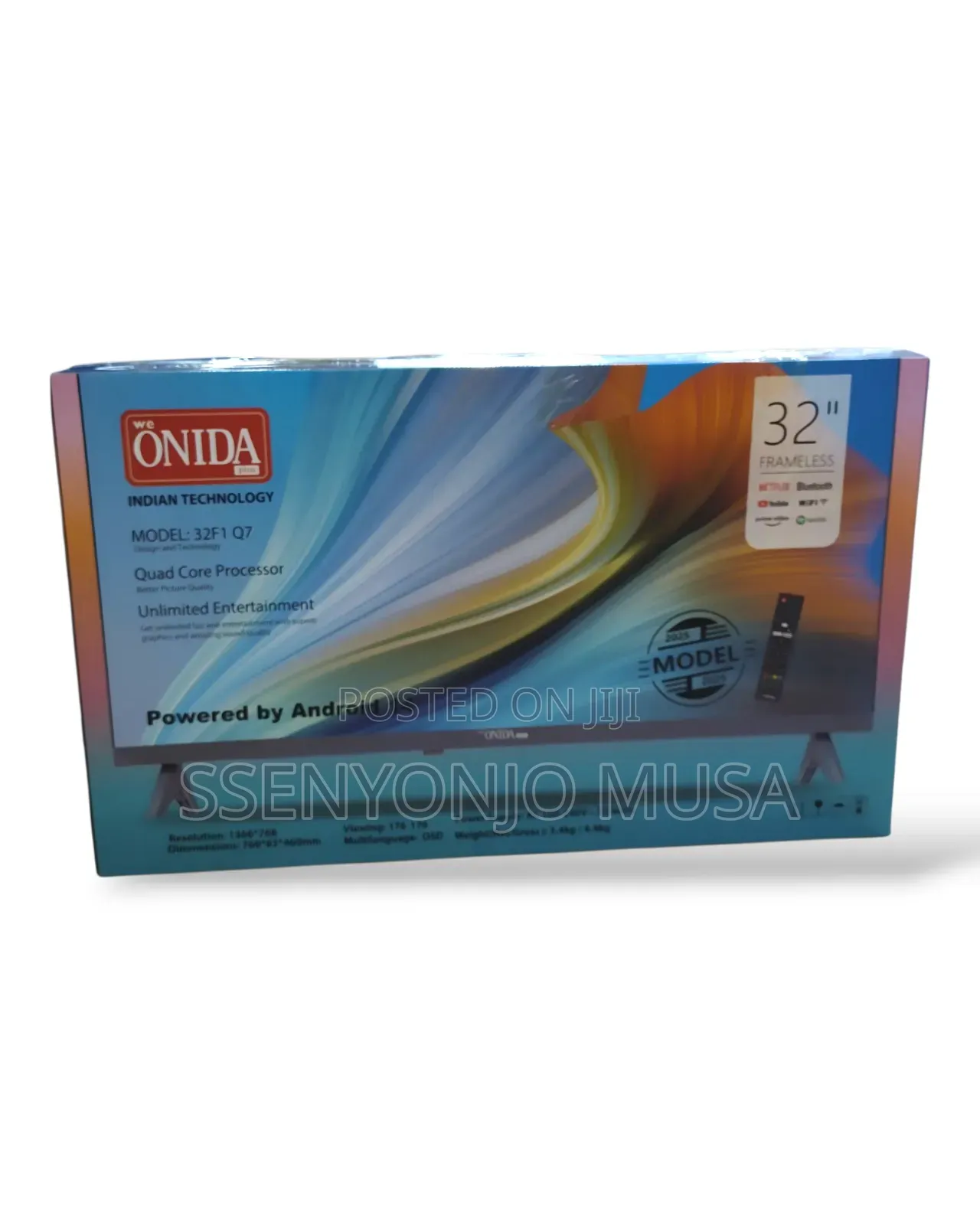 Önida Smart Tv 32-Inch 32f1 Frameless Android 14 – Quad Core, Hdmi