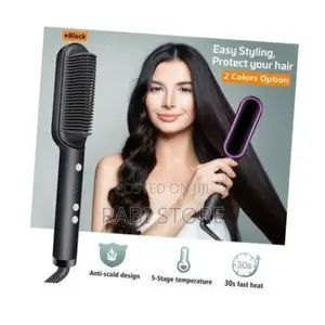 Hot-air Hair Styling Comb And Hair Straightener 2 In 1