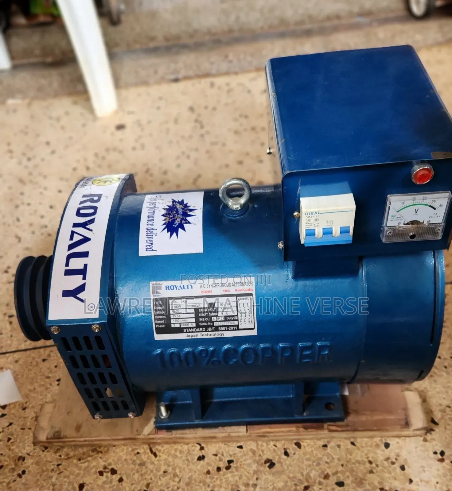 Alternator 7.5kw 10kva Three Phase