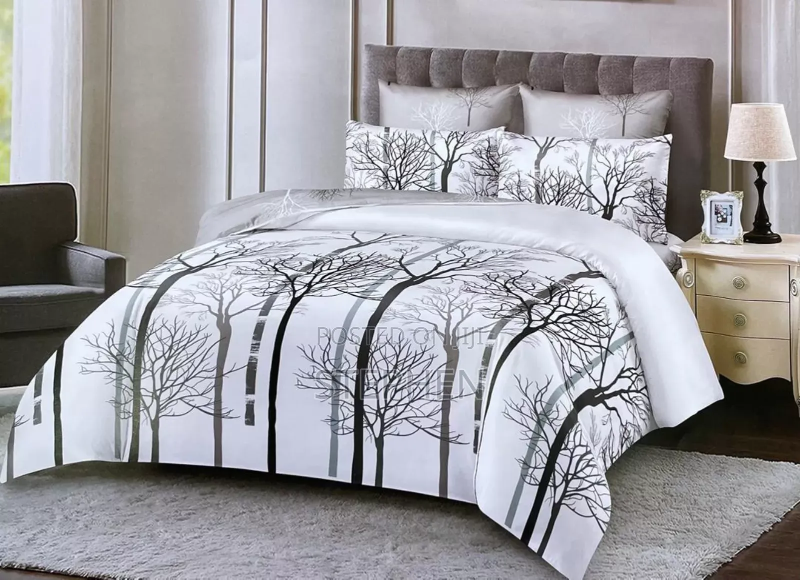 Bedcover 4 Piece. Has A Bedsheet, Two Pillow Cases And A Duve Cover
