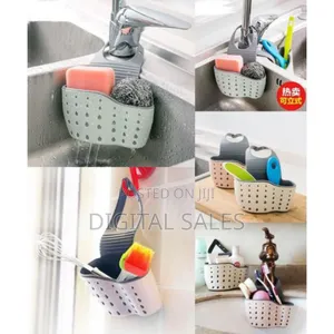 Adjustable Sink Caddy / Faucet Hanging Organizer for Sponges