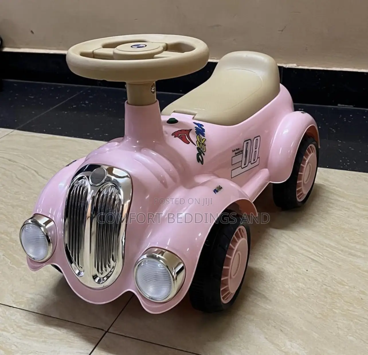 Push Toy Car Pink With Music 1 To 4 Years