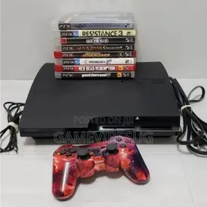 Sony Ps3 System With 2 Controllers and 10 Games - Fully Tested