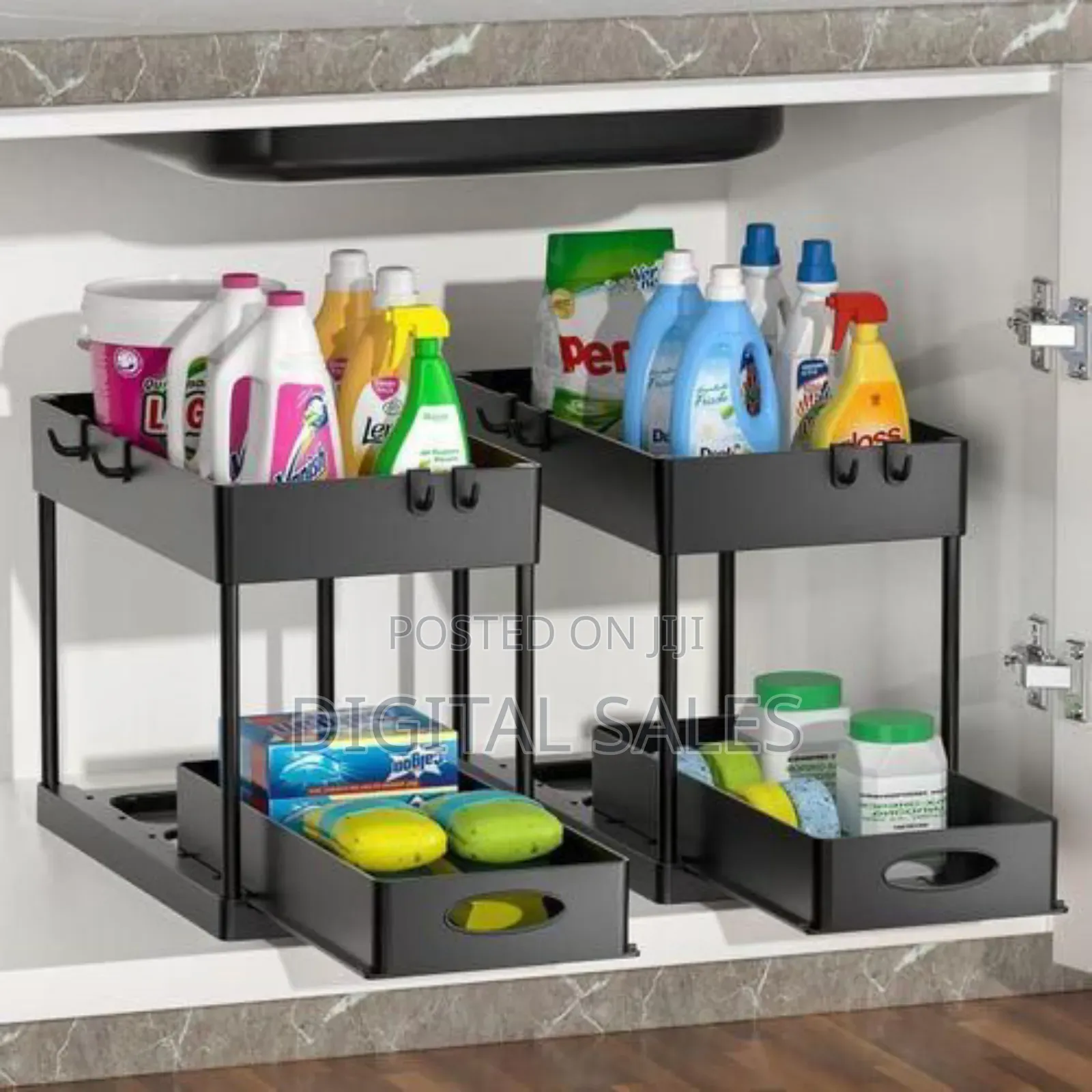Two-tier Under-sink / Cabinet Pull-out Organizer Set