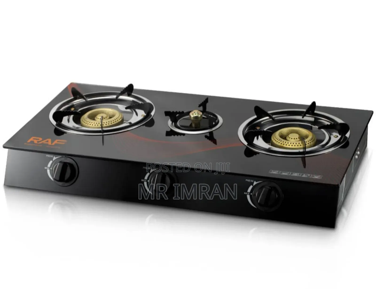 3-Burner Gas Stove With a Tempered Glass Top