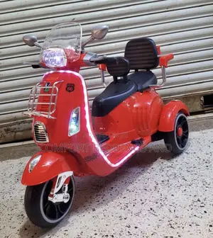 Vesper Double Seat Motorcycle Red