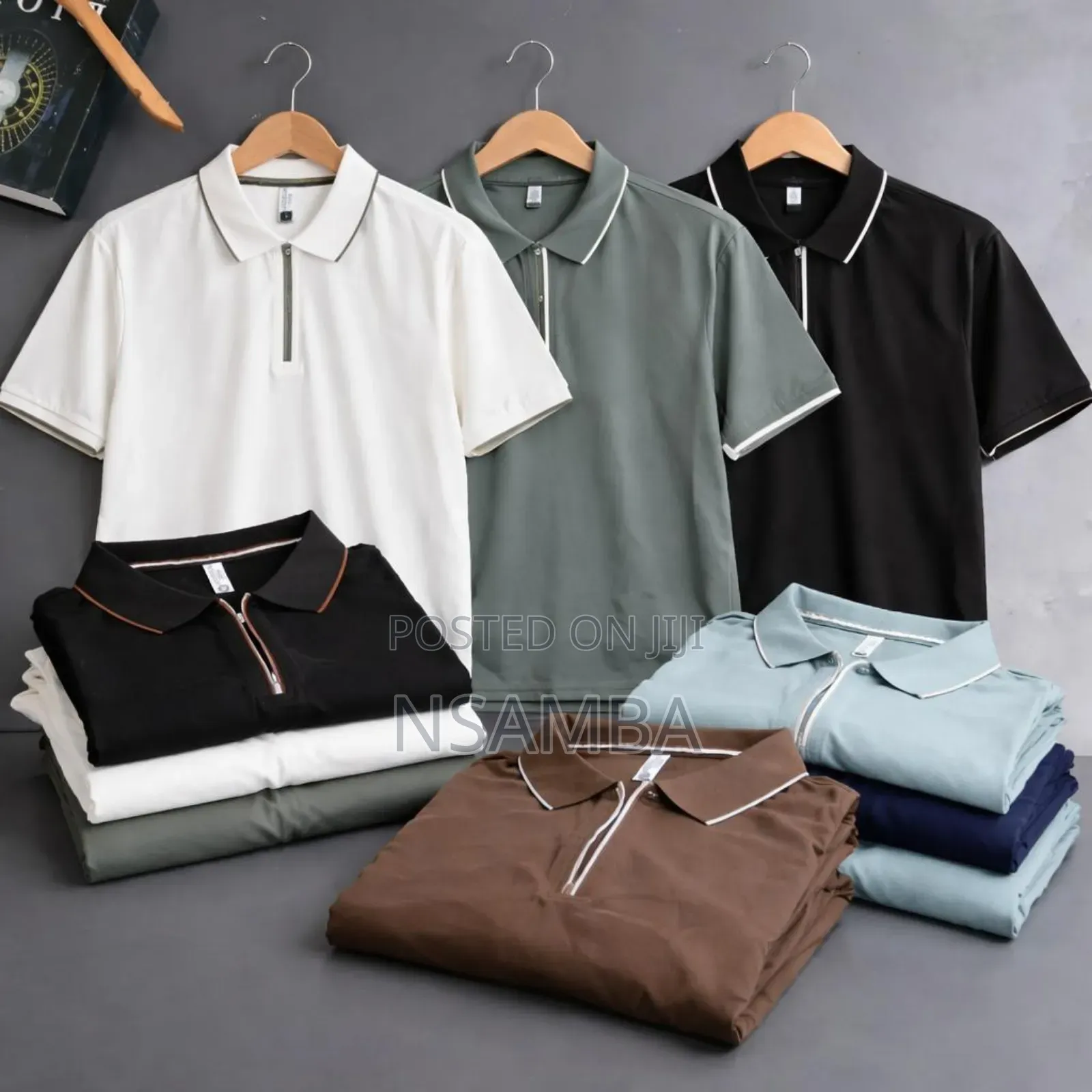 Half Men Polo Zipper Shirts
