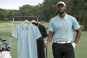 Half Men Polo Zipper Shirts
