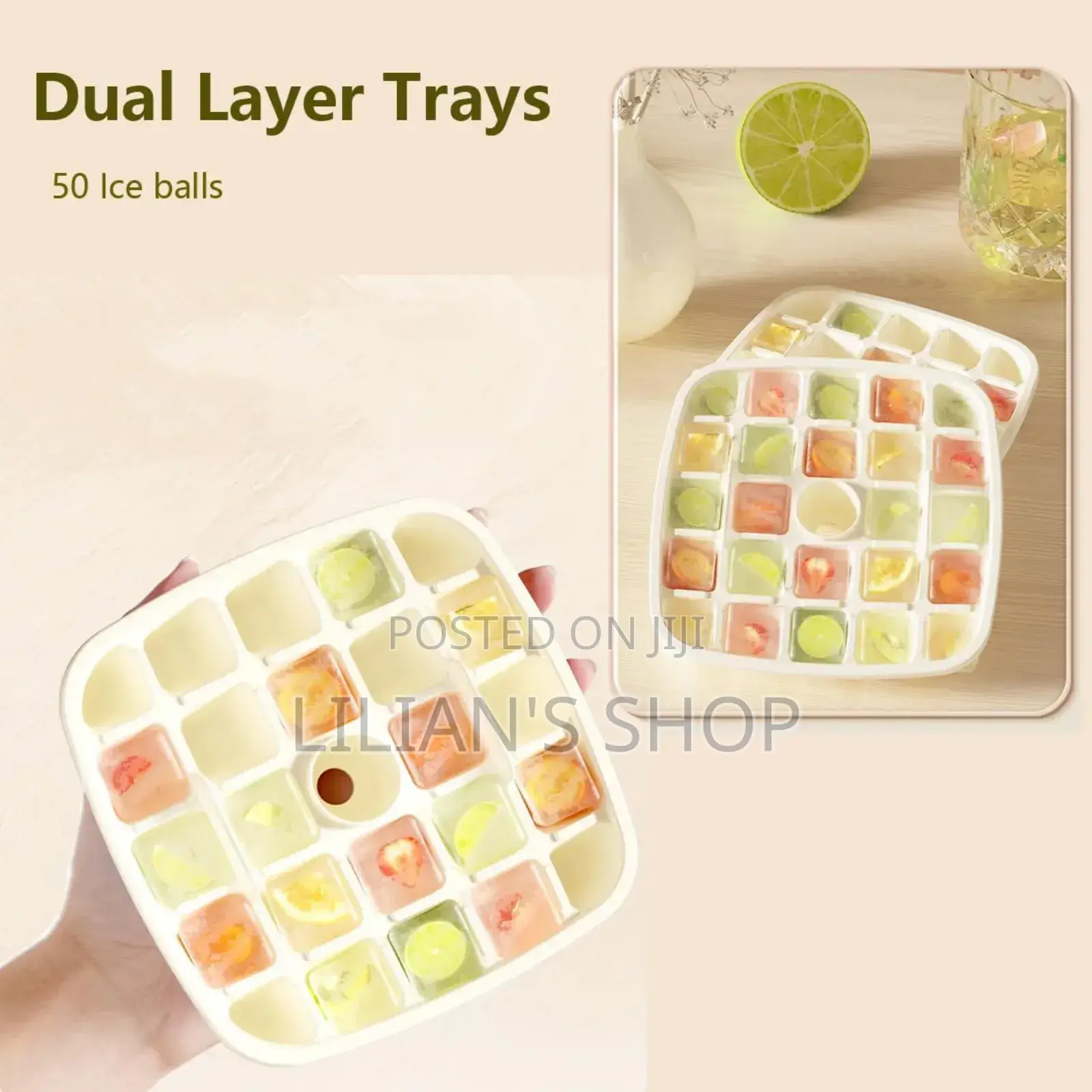 Aswei Portable Ice Cube Maker and Storage Box