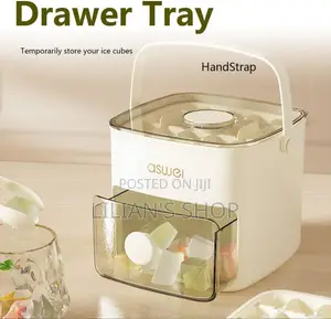 Aswei Portable Ice Cube Maker and Storage Box