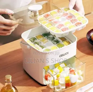 Aswei Portable Ice Cube Maker and Storage Box