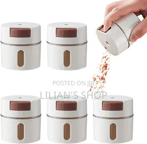 6pcs Wall-Mounted Magnetic Seasoning Box Set