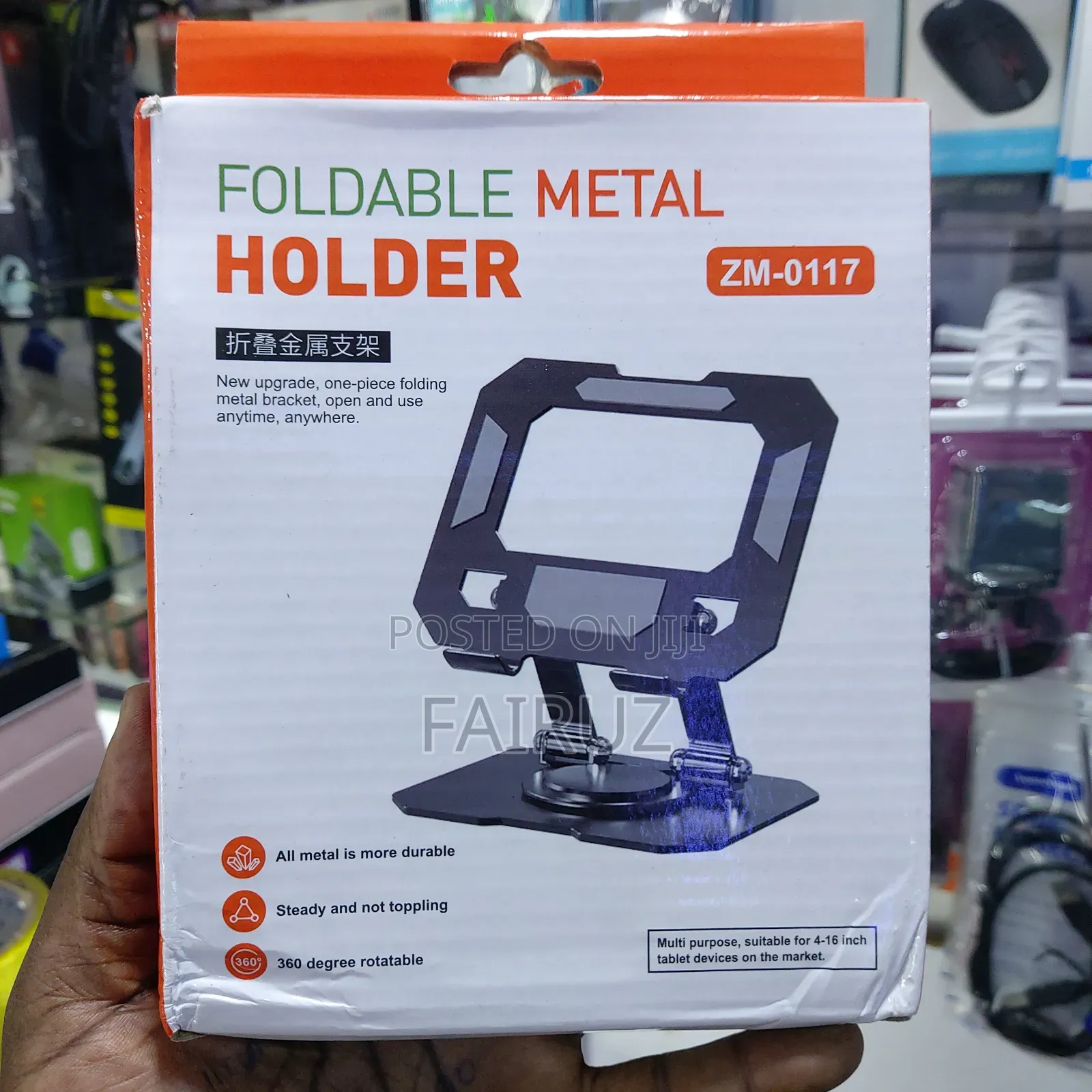 Tablet and Phone Foldable Metal Holder