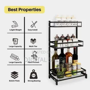 Three-tier Multi-functional Kitchen Organizer Rack
