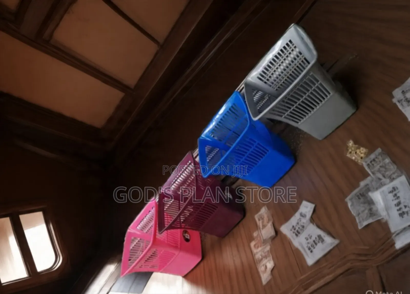 Imported Open Plastic Dust Plastic Basket Dust Bins