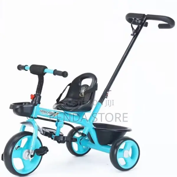Kids Tricycle With Push Handle Learning Bike | Stable Kids Tricycle