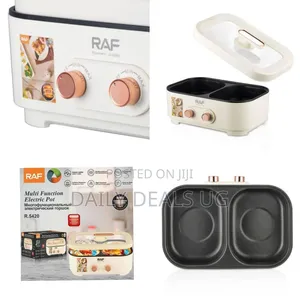 Raf Dual-Compartment Electric Mini Cooker / Hot Pot - Multicolor