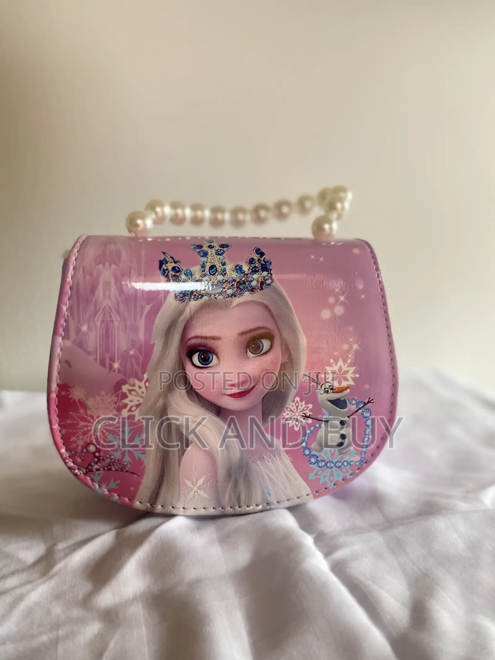 Frozen Princess Pearl Handle Crossbody Bag Shoulder Bag for Girls