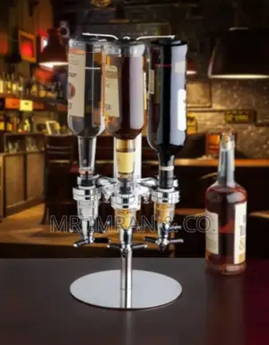 4 Godinger Rotating Liquor Dispenser Bar Butler
