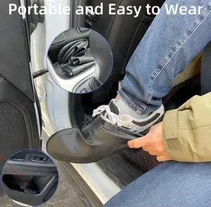 A Yellow Silicone Water Proof Shoe Cover