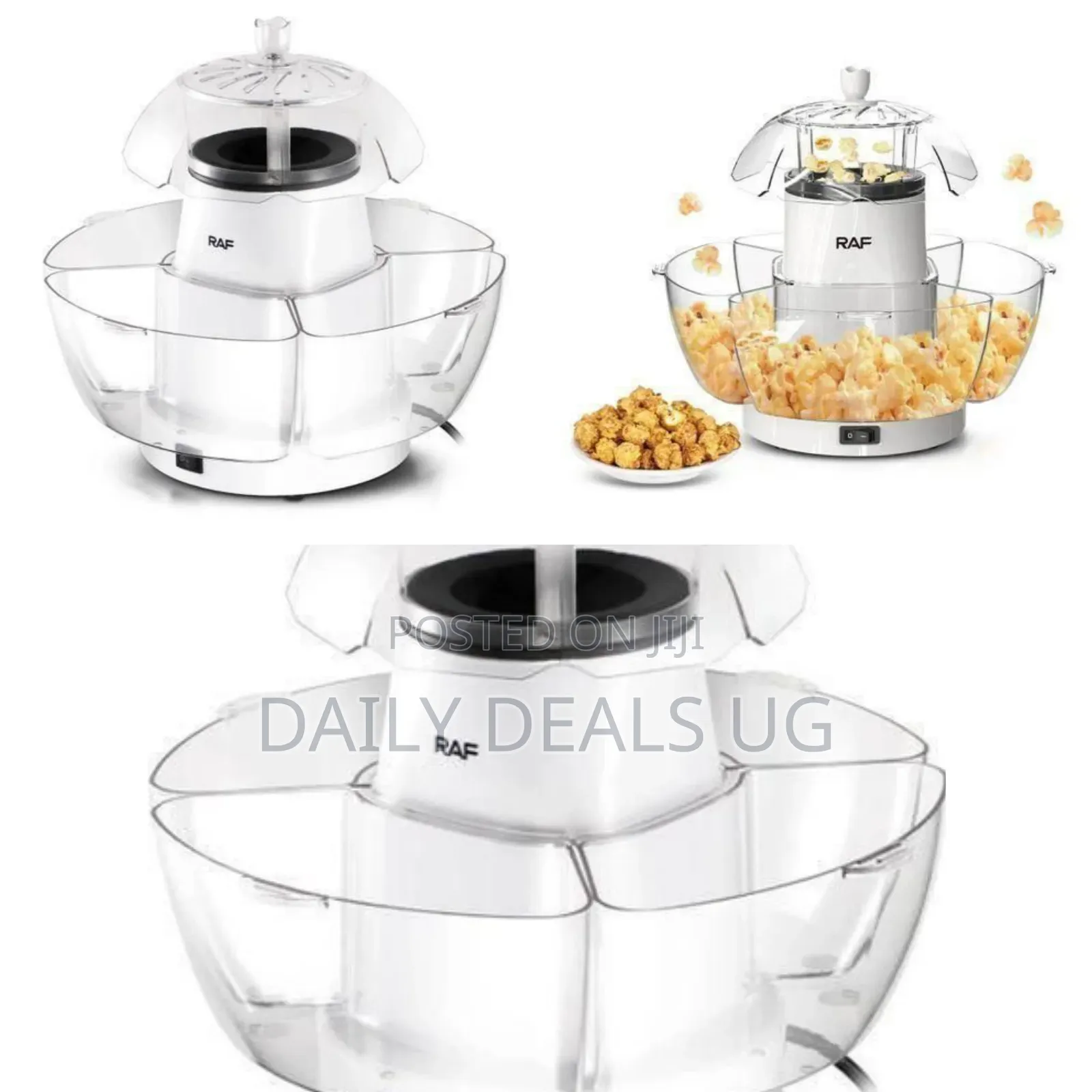 Raf Efficient Hot Air Popcorn Maker With Integrated Serving Bowl