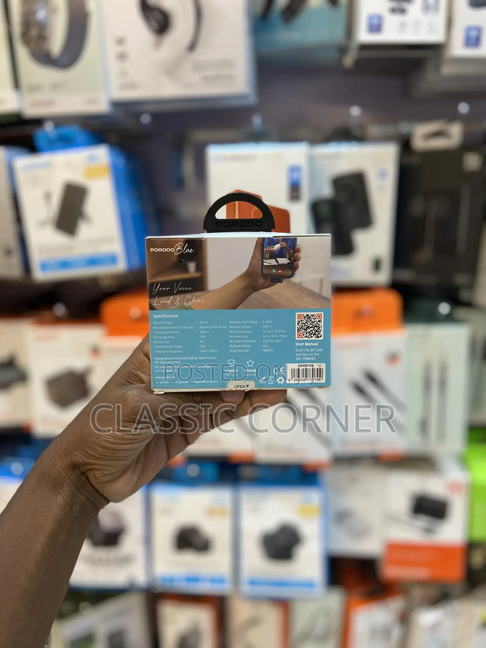 Porodo Blue Professional Dual Wireless Microphone