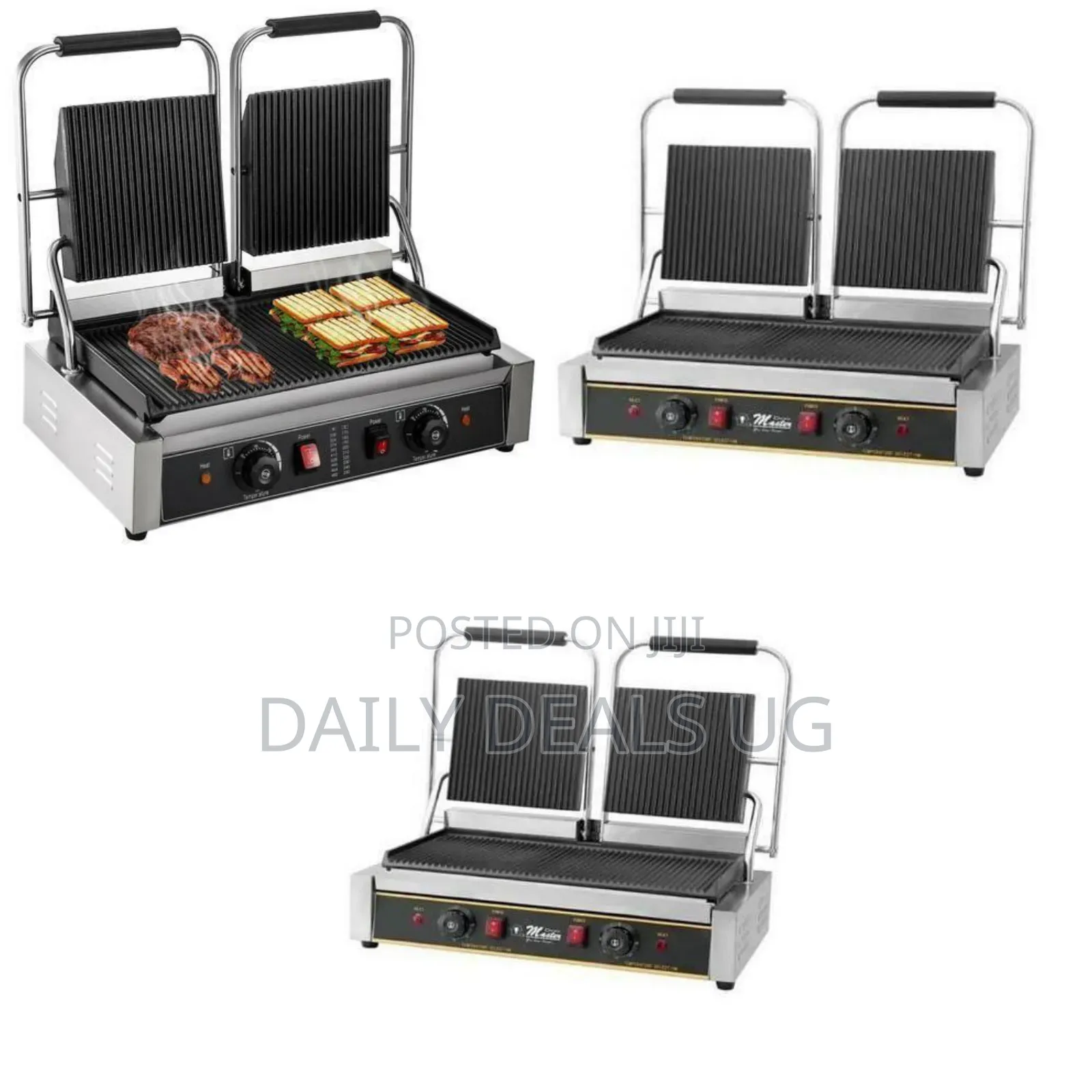 Electro Masters Commercial Double Panini Press / Grill - Multicolor