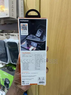 Porodo 66w 4in1 Retractable Car Charger