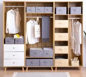 Stylish Fabric Storage Cube Basket With Compartments