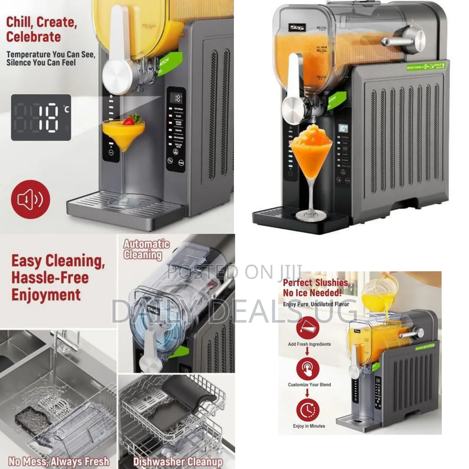 Professional Frozen Beverage and Slushie Machine - Multicolor