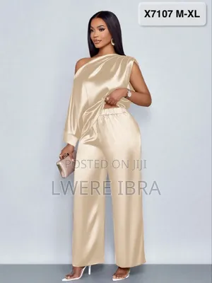 Brown Satin Party Twopieces