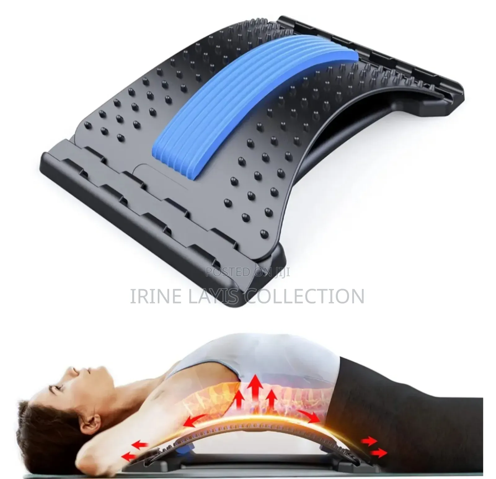 Adjustable Back Stretcher and Lumbar Support Device